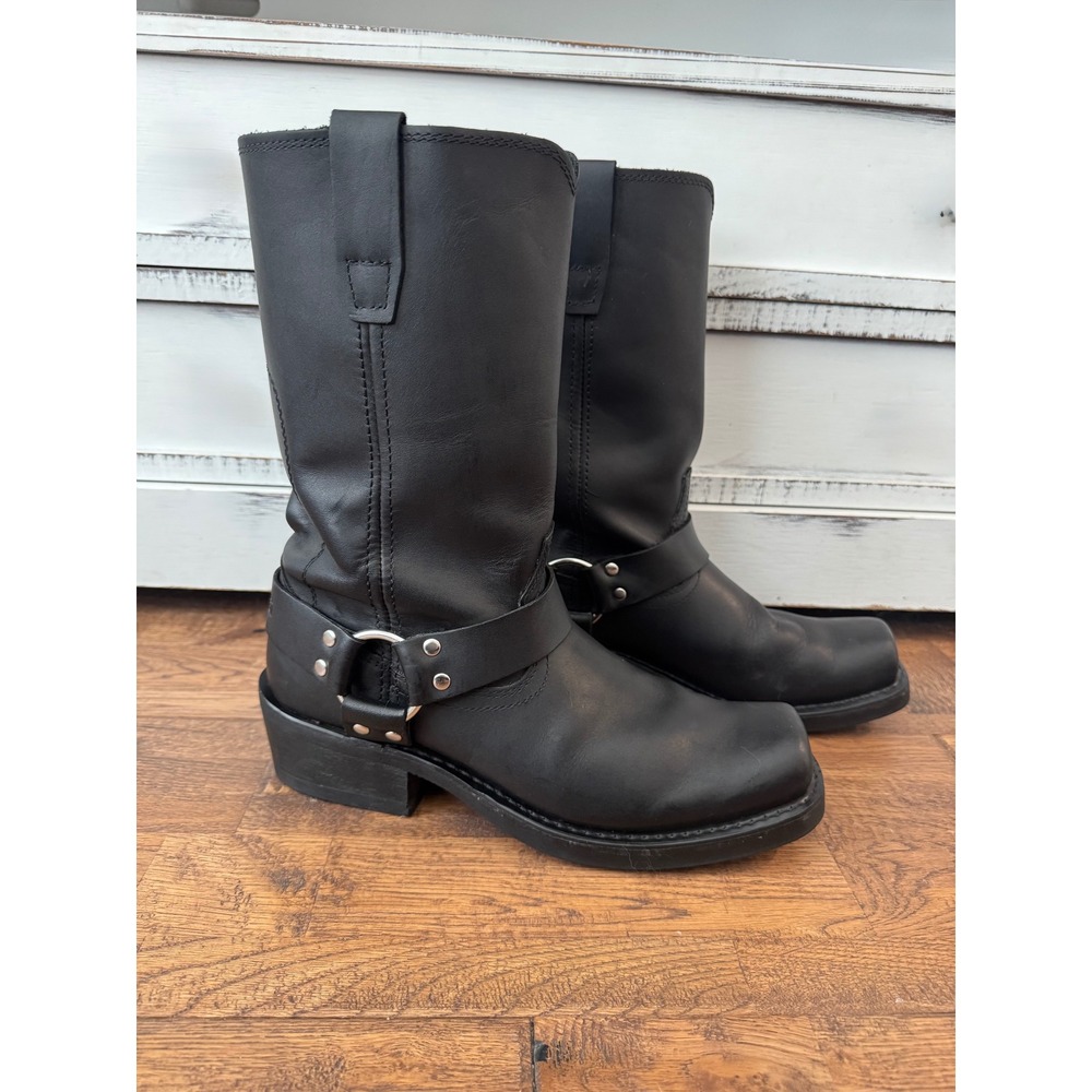 Durango Harness Motorcycle Boots Black Mens Size 9 EE Wide